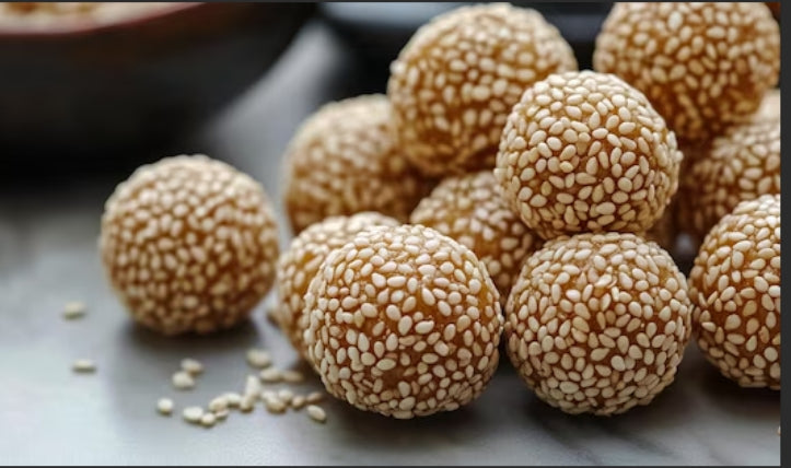 White sesame chikki